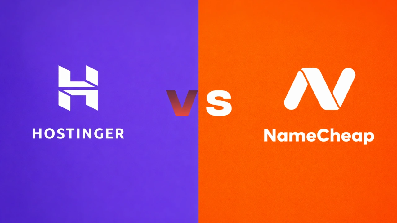 Hostinger vs Namecheap hosting comparison showing performance and pricing differences